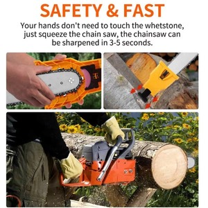 أداة شحذ أسنان منشار السلسلة، حجر شحذ سريع عالمي لأسنان شفرة المنشار السلسلة، أدوات طحن محمولة للنجارة - Product Image 2