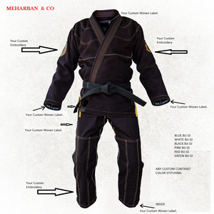 2024 Pré-rétréci Or Armure BJJ Gi Uniformes et Kimonos Brésilien Jiu Jitsu Sportswear - Product Image 3