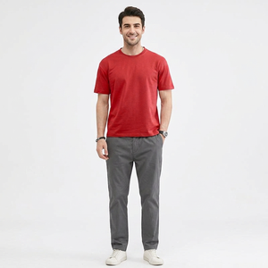 Camisetas de Algodón 100% para Hombre, Opciones de Impresión de Logotipo Personalizado, Ropa Deportiva Lisa Popular con Patrón de Letras - Product Image 1