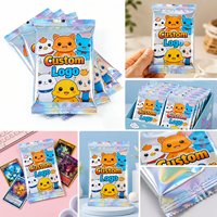 Sachet d'emballage opaque thermoscellable pour paquets de boosters de cartes à collectionner TCG imprimés sur mesure, boîte mystère à cartes aléatoires, sachet d'emballage en aluminium