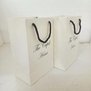 Sacs en papier kraft blanc et brun à prix de gros, sacs cadeaux avec poignées, emballage personnalisé recyclable - Product Image 3