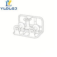 Poulie de tirage de câbles souterrains robuste YILI à 3 roues en aluminium avec cadre en acier pour l'installation de conduites