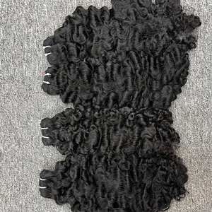 Best Quality Burmese curly in Weft <b>Hair</b>, Wholesale Raw <b>Hair</b> Extensions, From Raw Human <b>Hair</b> - Product Image 2