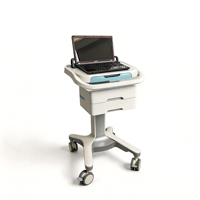 Carrito Médico con Cajón de Almacenamiento, Estación de Trabajo Móvil para Laptop con Ruedas para Hospital y Estación de Enfermería