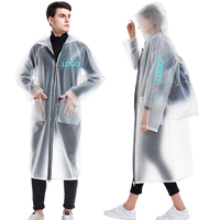 Veste de pluie imperméable pour adulte, taille L/XL, légère, non jetable, 100% EVA, personnalisable avec logo, avec fermeture éclair