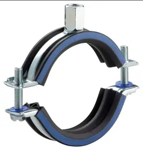 Steel clamps with rubber cushion cable clamp unistrut clamps with rubber