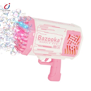 Chengji Juguetes para Exteriores, Máquina de Burbujas Eléctrica Automática, Pistola de Burbujas Automática Tipo Gatling Rosa con 88 Agujeros - Product Image 2