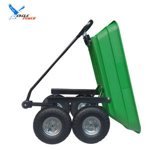 Tepsi aracı servis arabası üretici toptan kolay montajı 55L bahçe el arabası bahçe arabası kolu ile - Product Image 2