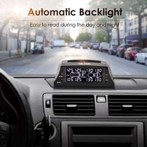 Moniteur de pression des pneus solaire <span class=keywords><strong>TPMS</strong></span> : Affichage simultané de la température et de la pression des pneus, avertissement précis, installation facile - Product Image 4