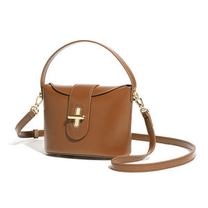 Sac à main pour femme OEM Fabricant Personnalisé Luxe Minimaliste Cuir <span class=keywords><strong>de</strong></span> Vache Véritable Sac Seau Femme Portefeuilles d'Épaule - Product Image 3