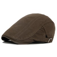 Sombreros de vendedor de periódicos personalizados al por mayor para hombres, gorra plana de algodón, ajustable, transpirable, irlandés, taxista, hiedra, sombrero de caza para conducir