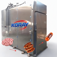 Nouvelle machine industrielle de fabrication de saucisses fumées, chambre de fumage, four à fumage en acier inoxydable 304 pour la transformation de la viande