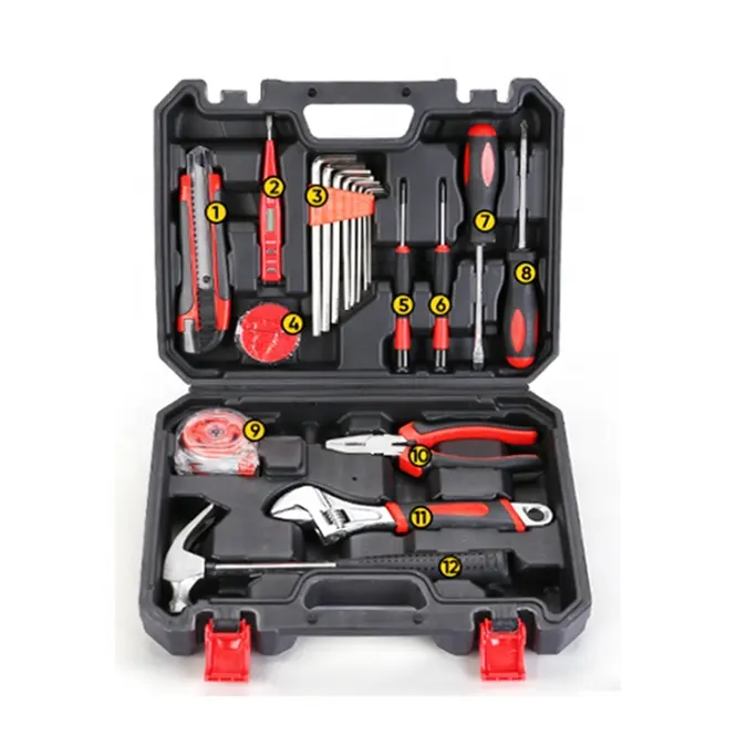 Home Repair Tool Kit, General purpose Tool Set, Hand Tool Kit for Home Auto Repair with Tool Box Storage Case