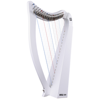 Walter Wholesale High-end Lyre Harp Strings Instrument for Sale,19 String Engraved Harp with Half Step Lever Strings & Tuning