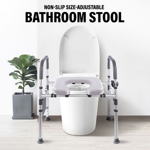 Silla de baño <span class=keywords><strong>para</strong></span> ancianos Pengxing, asiento de inodoro elevado, inodoro elevado de aluminio con mango de paleta - Product Image 6