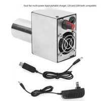 Ventilateur portable multifonctionnel pour poêle à bois, barbecue, allume-feu USB, démarreur manuel d'huile usagée 12V 100W