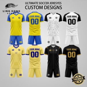 Conjuntos de Camisetas de Fútbol Personalizadas 100% Poliéster Transpirable de Secado Rápido Otoño Verano Manga Corta Color Sólido Fútbol Americano Unisex - Product Image 2