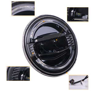 Faro Led redondo de haz alto/bajo de 7 pulgadas y 7 ", lámpara de bienvenida azul, indicador amarillo, Drl blanco para <span class=keywords><strong>Jeep</strong></span> Wrangler Jk - Product Image 6