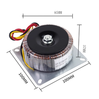 Original 220V à 9V/12V/15V/18V/20V/22V/24V/28V double transformateur d'alimentation 100W 10x10x10cm plastique carton