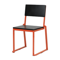 Fournisseur fiable, chaise vintage en acier de style industriel avec siège en bois, mobilier de café, hôtel, restaurant, chaise de salle à manger