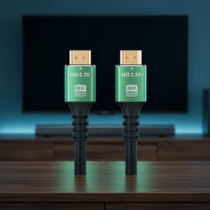 Câble personnalisable plaqué or 2.1 de 1M/2M/3M, résolution 8K 60Hz 4K, haute vitesse 48 Gbps, blindage tressé, pour moniteur - Product Image 2