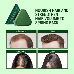 Yedi Yeşil Usman Çimi Selvi Yaprağı Üçgen Şampuan Sabunu Yağ Kontrolü Kepek Önleyici Saç Uzatıcı Bitkisel Katı Şampuan Kalıbı - Product Image 2