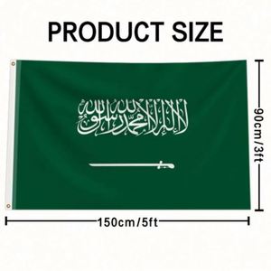 Factory Wholesale 90x150cm 100D Polyester Brass Grommets Good Quality Best Price Custom <b>Flags</b> Banners Saudi Arabia <b>Flags</b> - Product Image 6