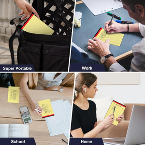 <span class=keywords><strong>Bloc</strong></span>-notes A4/A5 avec dos robuste, papier ligné de qualité 70 g/m², impression claire, <span class=keywords><strong>jaune</strong></span>, 50 feuilles/<span class=keywords><strong>bloc</strong></span>, reliure collée, détachable - Product Image 5