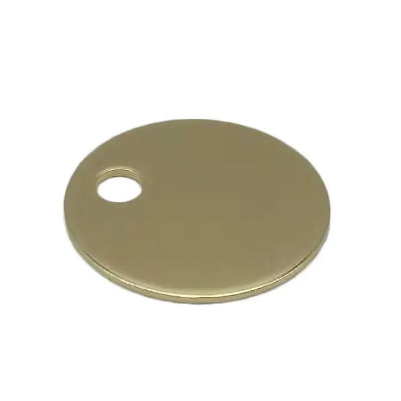 Personalized Solid Brass Pendant Round Blank Brass Tag