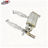 Système d'échappement complet en alliage de titane KM pour Ferrari F430 Scuderia 4.3L V8 2005-2009, avec catalyseur sport, collecteur et valve à vide, système cat-back