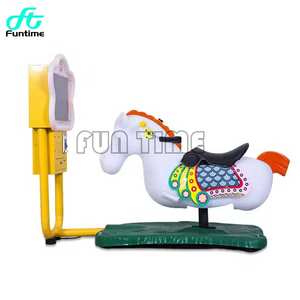 <span class=keywords><strong>Funtime</strong></span>, venta de máquina de juego que funciona con monedas para niños, máquina de juego de columpio para niños, competencia de equitación Crazy 3D - Product Image 4