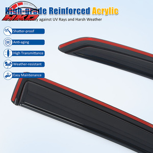 แผ่นบังแดดข้างประตูอะคริลิคแบบรมควันสำหรับ Toyota 4Runner ปี 96-02 แบบติดในช่อง - Product Image 4