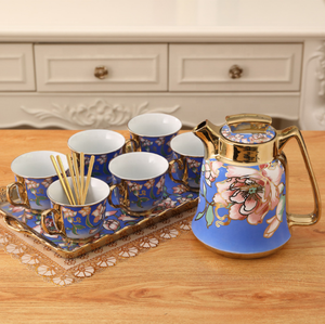 Hot Sale Nordic Living Room Home Decors Flower Pattern Water Cup Set Porcelain Coffee <b>Tea</b> Cup Sets - Product Image 1