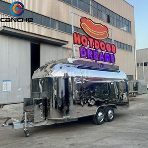 Carrito Móvil Multifuncional para Venta de BBQ, Café, Crepas, Máquina de Granizados, Camiones de Helados, Refrigerado, Aislado, de Acero Inoxidable, para Venta de Aperitivos - Product Image 2