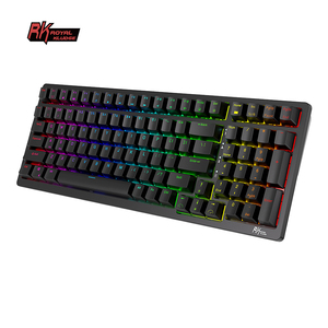 Bàn Phím Royal Kludge RK98 Teclados Computadora Mobail Loại C <span class=keywords><strong>Usb</strong></span> Chơi Game Ánh Sáng Cơ Học Bàn Phím Không Dây Màu Xanh Led - Product Image 2