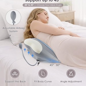 Oreiller de maternité pour dormeurs latéraux avec soutien lombaire pour femmes enceintes, en mousse à mémoire de forme et soie glacée, à coutures transfrontalières - Product Image 3