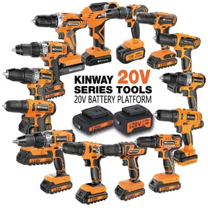 Kinway furadeira sem fio série 20v/12v série/4v, ferramentas elétricas sem fio para bateria de lítio de alto torque