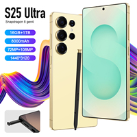 Teléfonos Inteligentes S25 Ultra Super Android Hechos en China, S25 Ultra 16GB+1TB 5G, Teléfono Móvil con Doble SIM, S25 Ultra