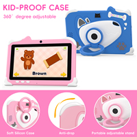 Nueva Tablet Educativa Android 12.0 de 7 Pulgadas con Diseño de Animales, 4GB/32GB, Resistente a Caídas y con Wi-Fi para Niños