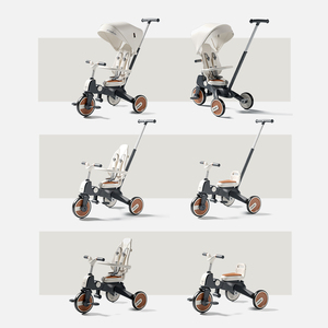 Playkids Cochecito de Bebé de Lujo <span class=keywords><strong>3</strong></span> <span class=keywords><strong>en</strong></span> <span class=keywords><strong>1</strong></span> Patinete Infantil para Bebé <span class=keywords><strong>Triciclo</strong></span> Plegable <span class=keywords><strong>Triciclo</strong></span> para Niño - Product Image 2