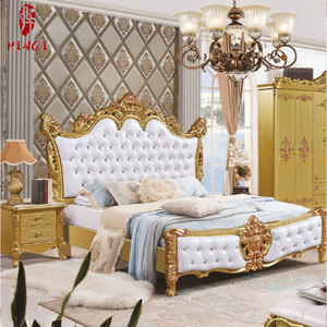 Set di Mobili <span class=keywords><strong>per</strong></span> Camera <span class=keywords><strong>da</strong></span> <span class=keywords><strong>Letto</strong></span> Reale in Stile Europeo, <span class=keywords><strong>Letto</strong></span> Matrimoniale con Struttura in Legno, Arredamento <span class=keywords><strong>per</strong></span> Interni Personalizzato - Product Image 5