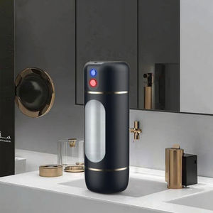 Juguete Adulto De Doble Textura-9 Intensidades 9 Vibración Negro/Blanco Pene Manga Masturbador - Product Image 1