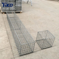 Gabion carré durable 1x1x1m, diamètre du fil 6mm, maille 50x50mm, en treillis soudé, pour clôture de jardin et mur paysager