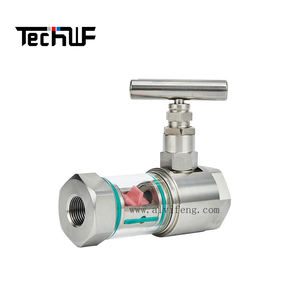 液体ビジュアルサイトグラスコントローラータービンフローメーターオイルウォーターフローインジケーターApシャットオフバルブ付き - Product Image 3