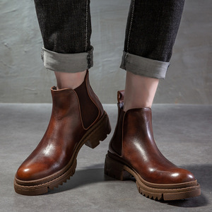 Botines de hombre de alta calidad, zapatos de hombre de cuero genuino hechos a mano de alta calidad, botas Chelsea - Product Image 3