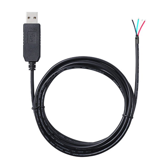 Prolific PL2303GT USB RS232 Serial Converter Adapter Cable with 28AWG 26AWG 24AWG 4 Core Wire End Compatible with USB-RS232-WE