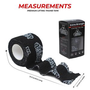 Adhesivo personalizado elástico <span class=keywords><strong>Crossfit</strong></span> vendaje envoltura levantamiento de pesas deportes cinta pulgar agarre impresión transpirable gancho agarre pulgar cinta - Product Image 2