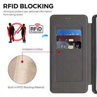 Étui à rabat magnétique anti-chute en cuir PU premium avec fentes pour cartes et protection renforcée de l'appareil photo pour Samsung Galaxy S26/S26 Plus
