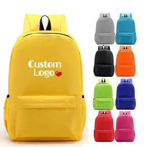 चीन फैक्टरी मूल्य अच्छी गुणवत्ता वाले मध्य और उच्च विद्यालय पीले रंग कस्टम लोगो बैकपैक स्कूल बुक बैग