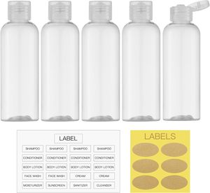 Transparent PET <b>Plastic</b> Cosmetic <b>Bottle</b> with Flip Cap for Face Cream Shampoo Lotion-<b>100ml</b>/250ml Capacity - Product Image 3